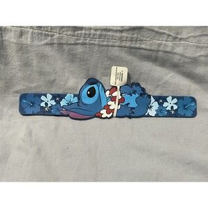 NEW Walt Disney Parks Slap Bracelet - Lilo & Stitch - Laying Down Stitch w/ Lei